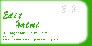 edit halmi business card